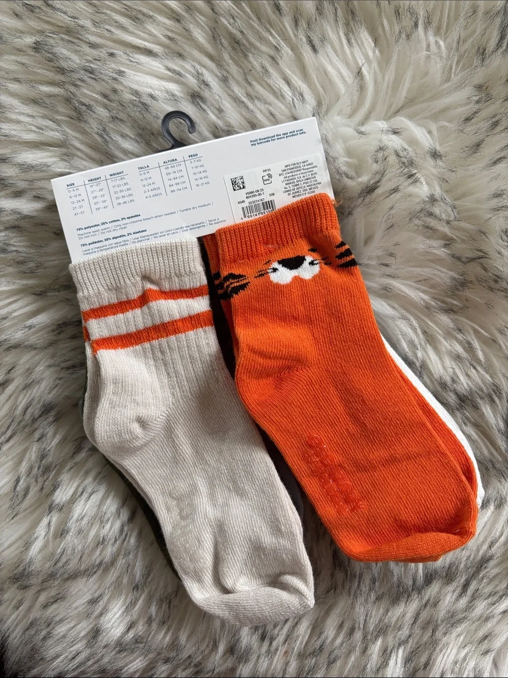 4T-5T NWT 6 Pack Old Navy Crew Socks Crew Socks